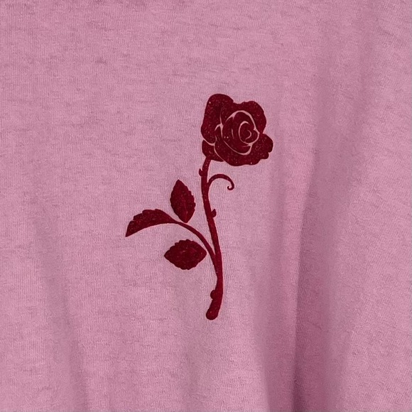 Disneyland Resort Womens Spirit Jersey Long Sleeve Top Pink Size L Rose Graphic - Picture 3 of 10